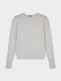 SILK KNIT SWEATER-WHITE