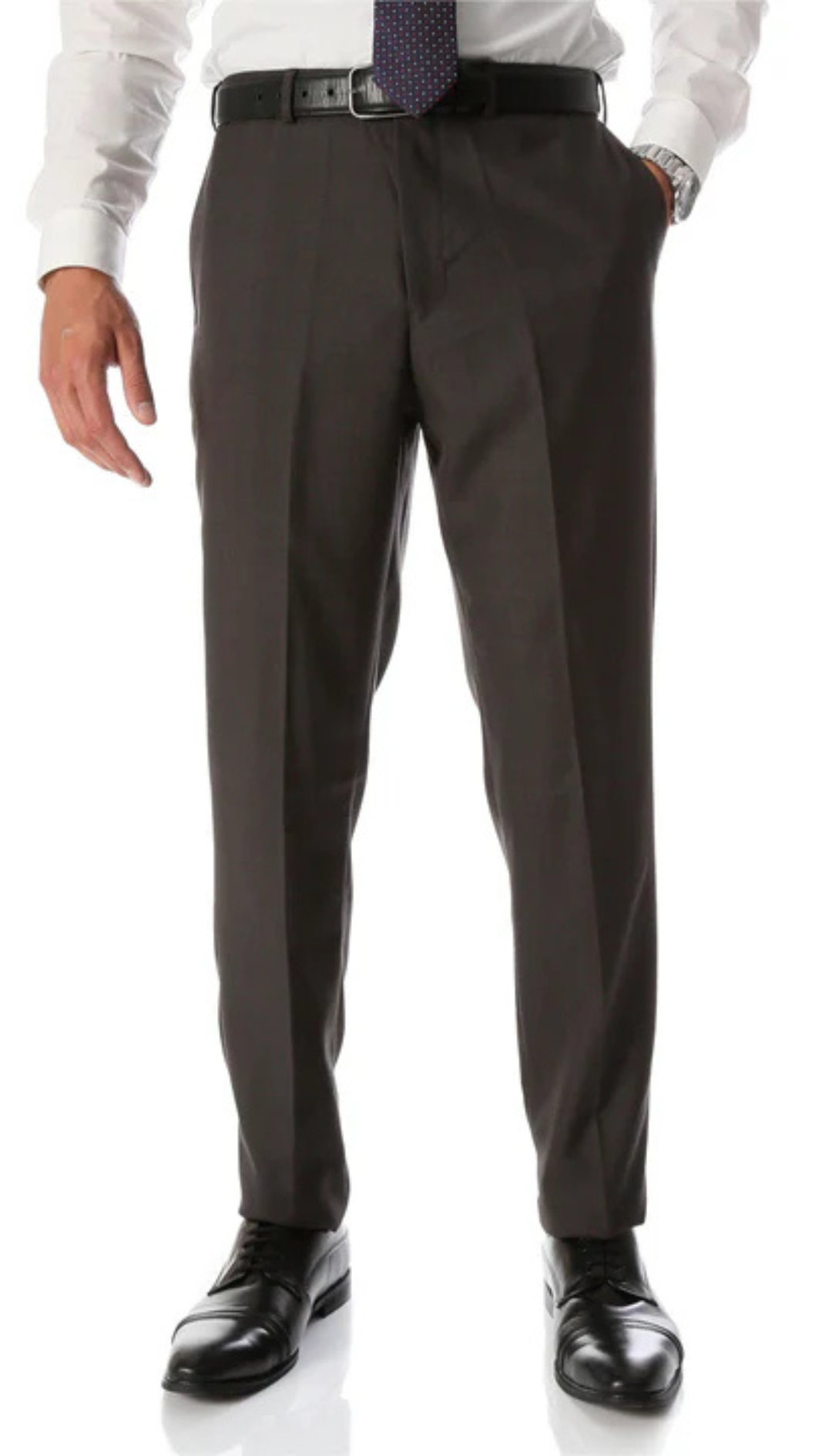 Ben Taupe Wool Blend Modern Fit Traveler Pants | Taupe Wool Pants for men-0