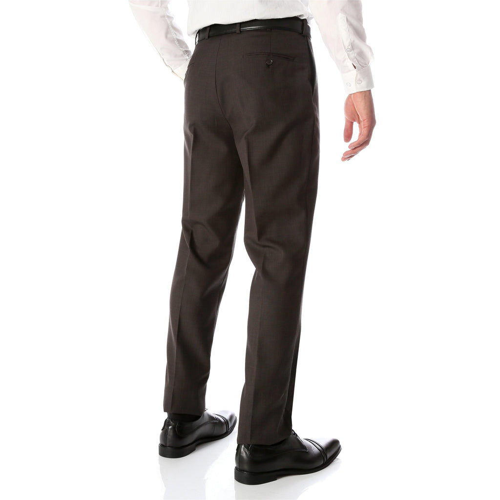 Ben Taupe Wool Blend Modern Fit Traveler Pants | Taupe Wool Pants for men-1