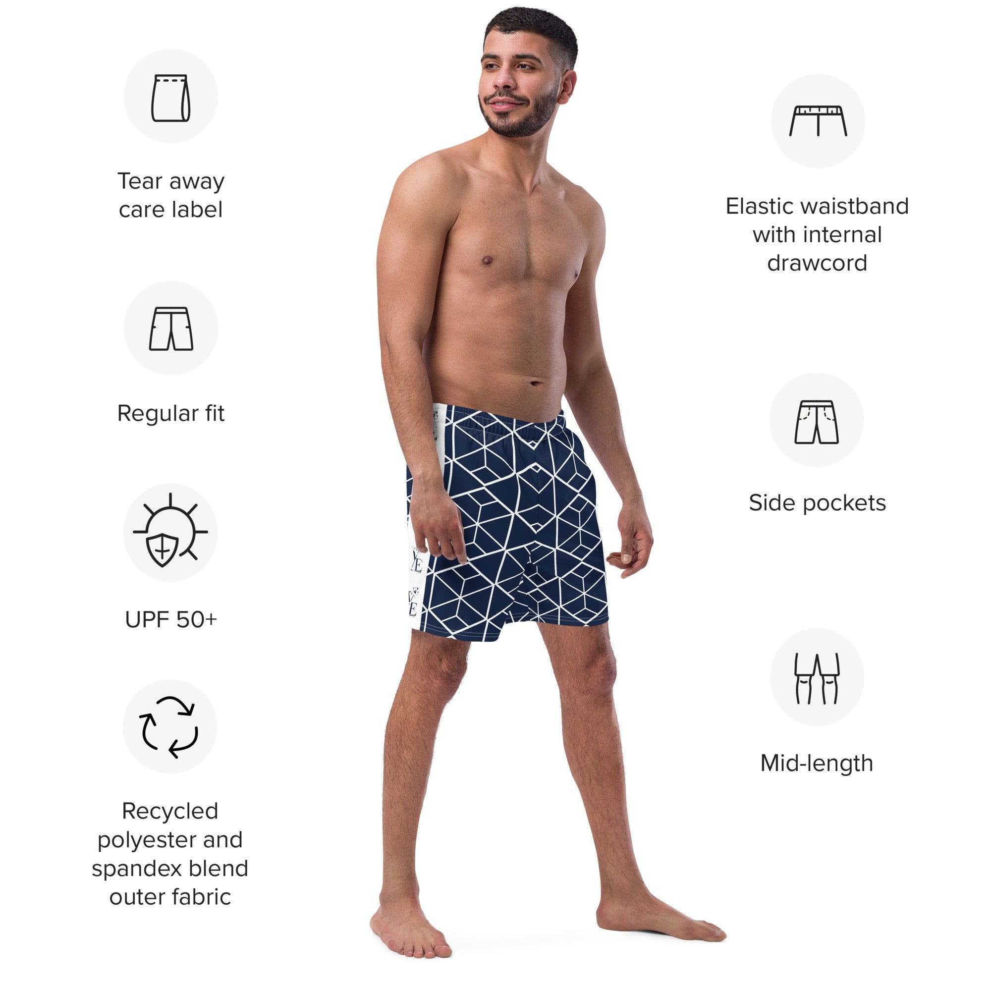 Recycled Men's Swim Trunks
