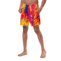 Color-Block Men's Swim Trunks — Print III