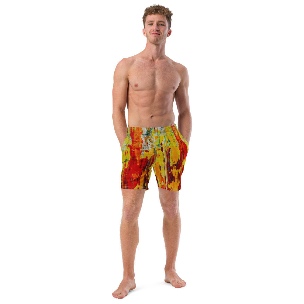 Color-Block Men's Swim Trunks