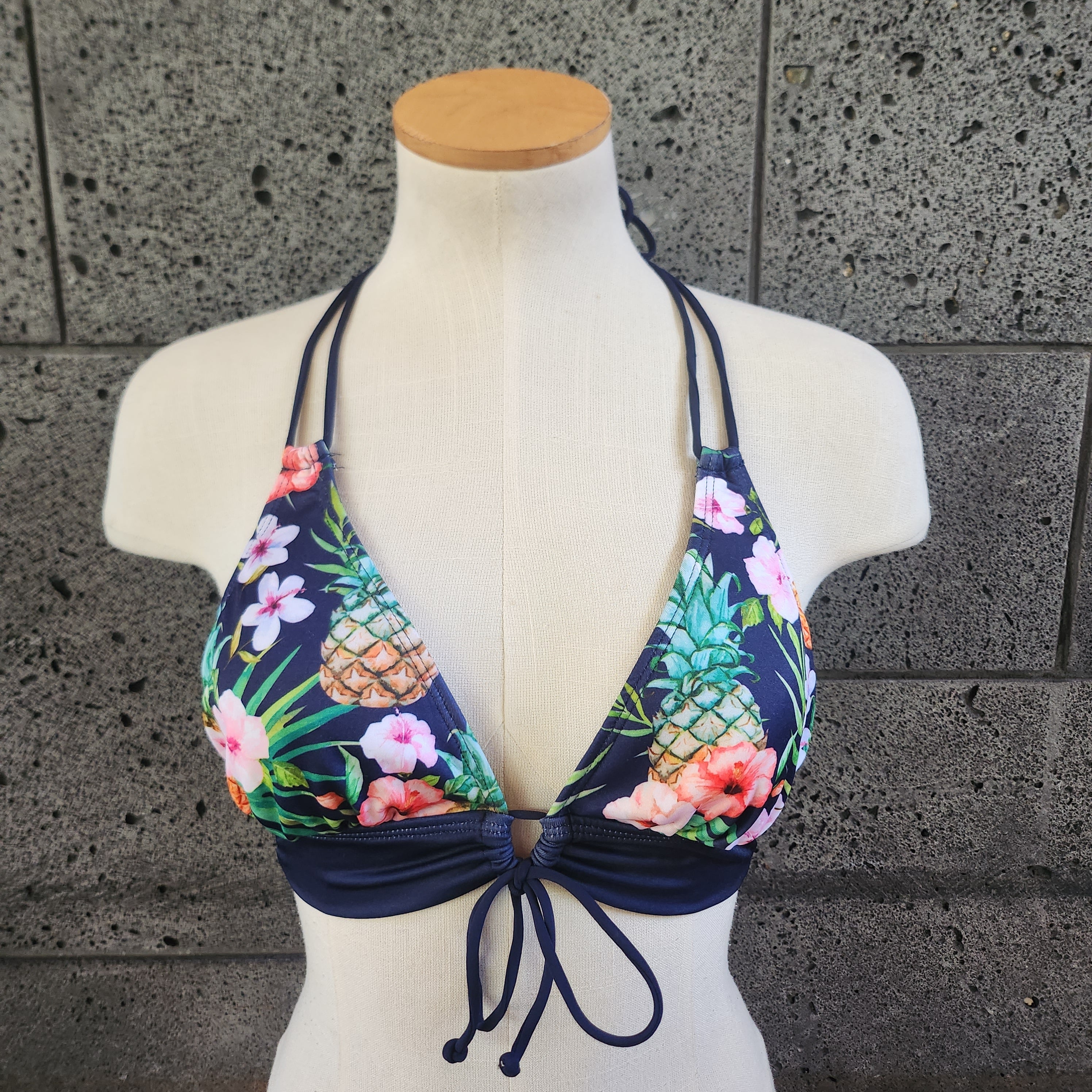 Pine and Flower Keyhole Front Banded Chest