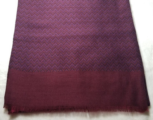 Reversible Burgundy Wool/Silk/Cashmere Scarf